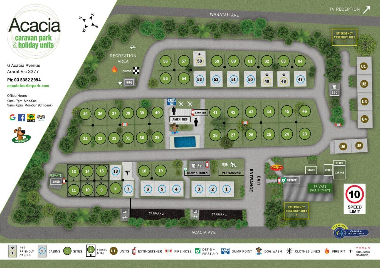 Acacia Caravan Park & Holiday Units Ararat Eksteriør bilde